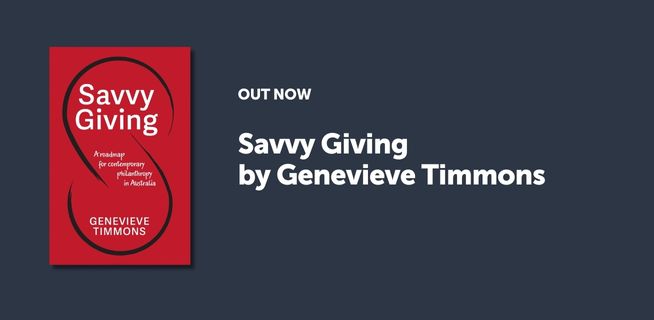 Savvy Giving by Genevieve Timmons: 2nd edition out now