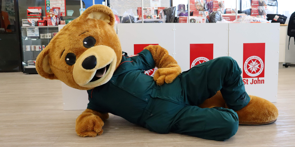 St John Paramedic Bear Mascot