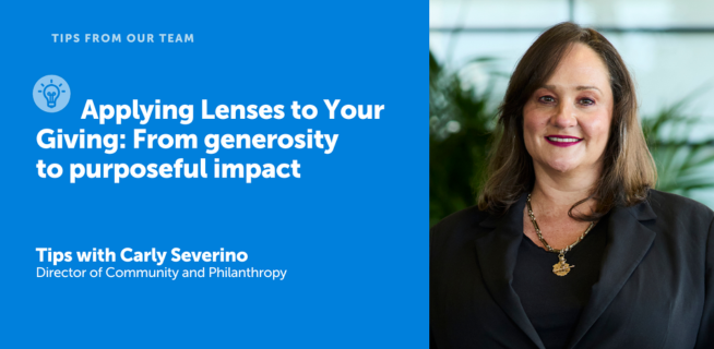Applying Lenses to Your Giving: From generosity to purposeful impact 