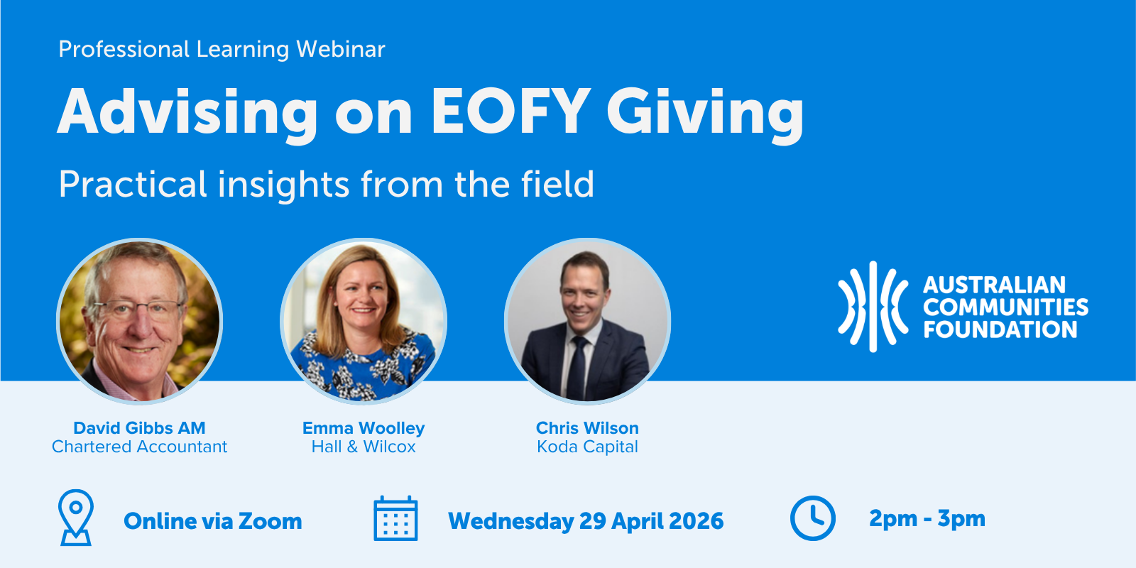 Advising on EOFY Giving: Practical insights from the field