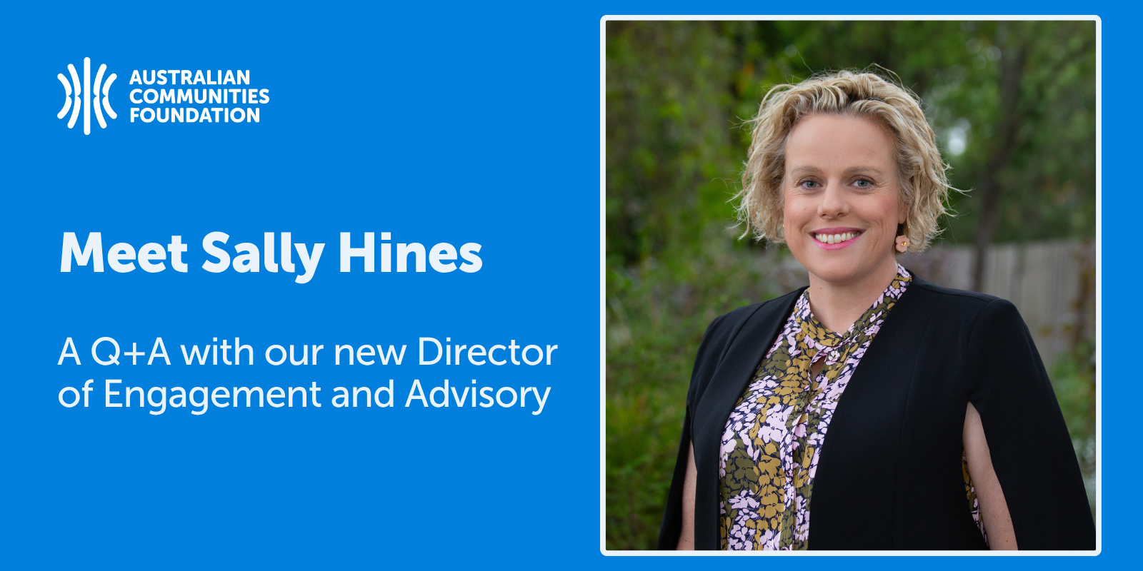 Meet Sally Hines: Director of Engagement and Advisory