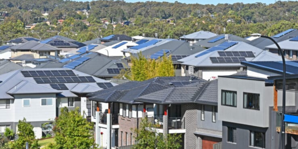 Australian houses with solar panels