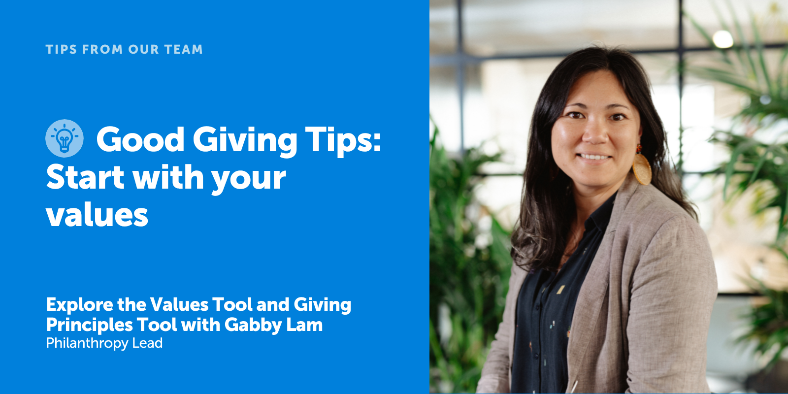 Good Giving Tips: Start with your values