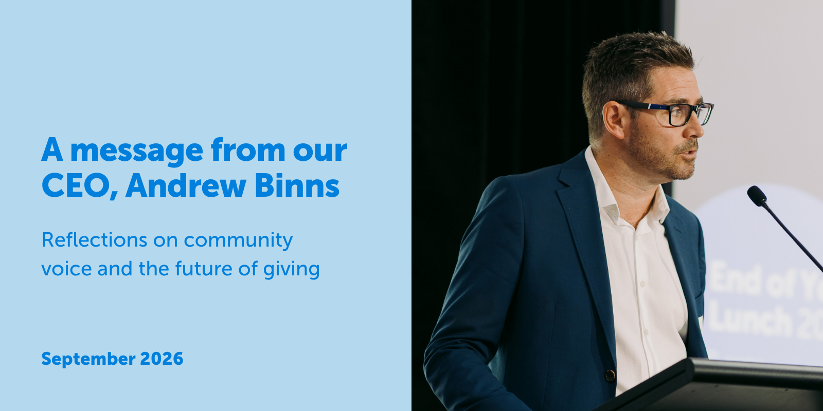CEO Update: Community voice and the future of giving